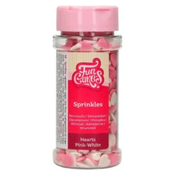 Corazones Rosas y Blancos de Azúcar 60 gr - FunCakes