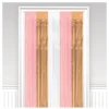 Cortina para Puerta Rosa, Oro y Blanca