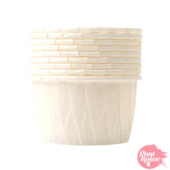 Cápsulas Cupcake Horneables Borde Reforzado Blancas - 50 Ud
