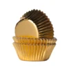 Cápsulas Mini Cupcake Metalizadas Doradas 36 ud - House of Marie