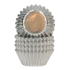 Cápsulas Mini Cupcakes Plata Metálico 160 ud - Wilton
