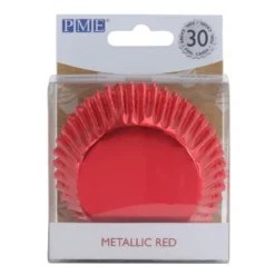 Cápsulas para cupcakes color Rojo metalizado