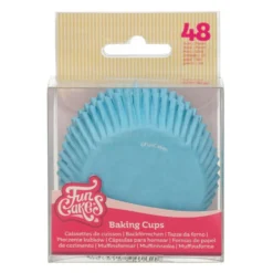 Cápsulas Cupcakes Azul Claro 48 ud - Funcakes