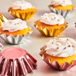 Cápsulas Cupcakes Bloom Oro Metálico 48 ud - Funcakes
