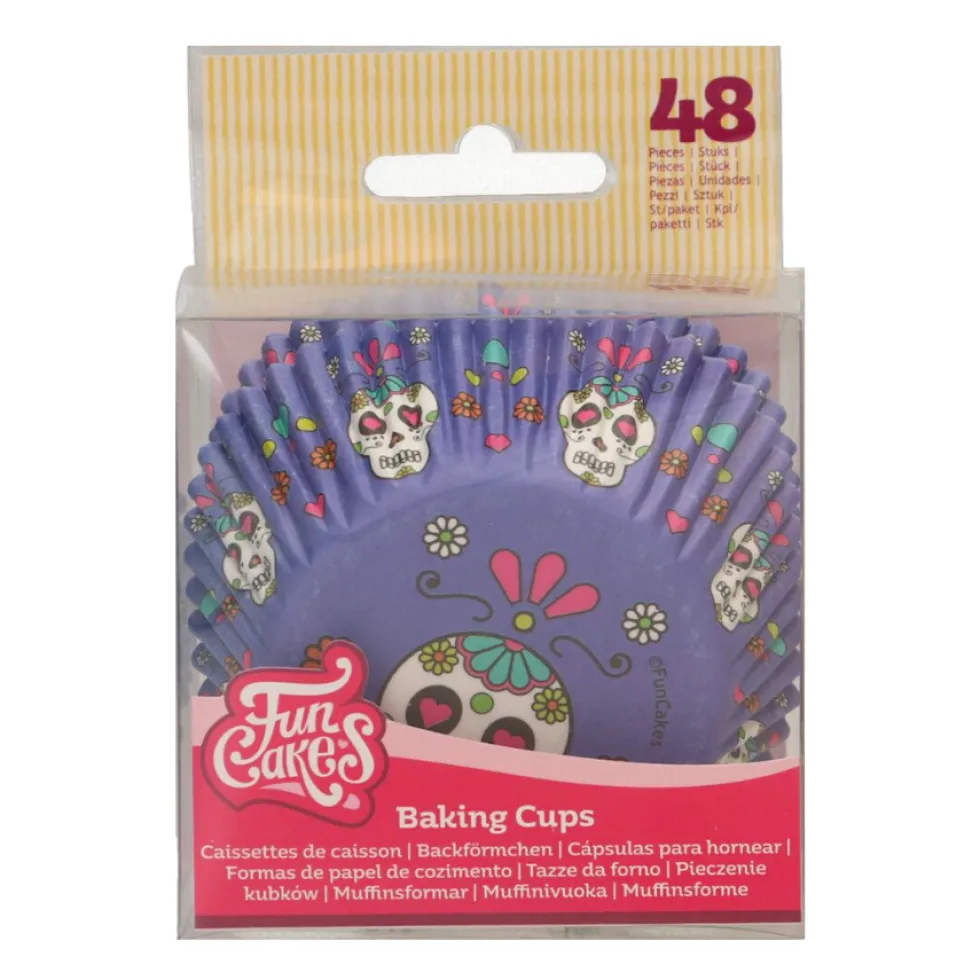 Cápsulas Cupcakes Calavera Mejicana 48 ud - Funcakes