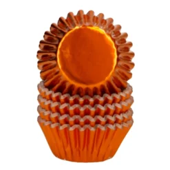 Cápsulas Mini Cupcakes Naranja Metálico 160 ud - Wilton