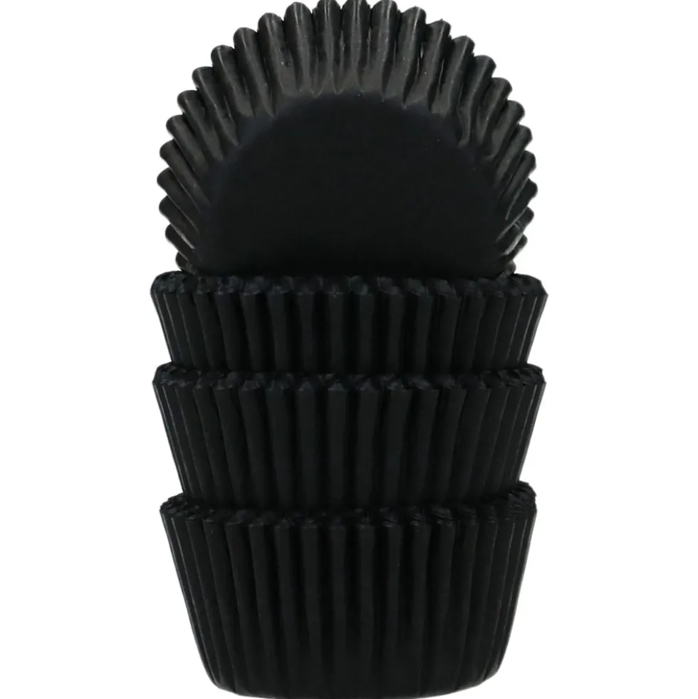 100 Cápsulas Mini Cupcakes Negras - Funcakes