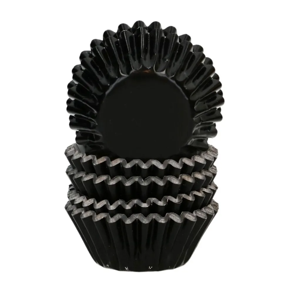 Cápsulas Mini Cupcakes Negro Metálico 160 ud - Wilton