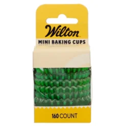 Cápsulas Mini Cupcakes Verde Metálico 160 ud - Wilton