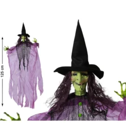 Decoración Colgante Bruja Lila 125 cm