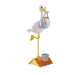 Decoración para Tarta Cigüeña Bautizo Niño