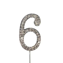 Decoración para Tarta Número 6 Diamante
