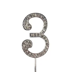 Decoración para Tarta Número 3 Diamante