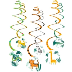 Decoración Colgante Animales de la Selva 60 cm 6 ud