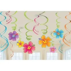 Decoración Colgante Espiral Hawaii Luau