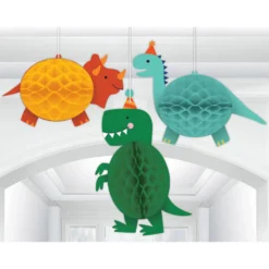 Decoración Colgante Nido de Abeja Dinosaurio