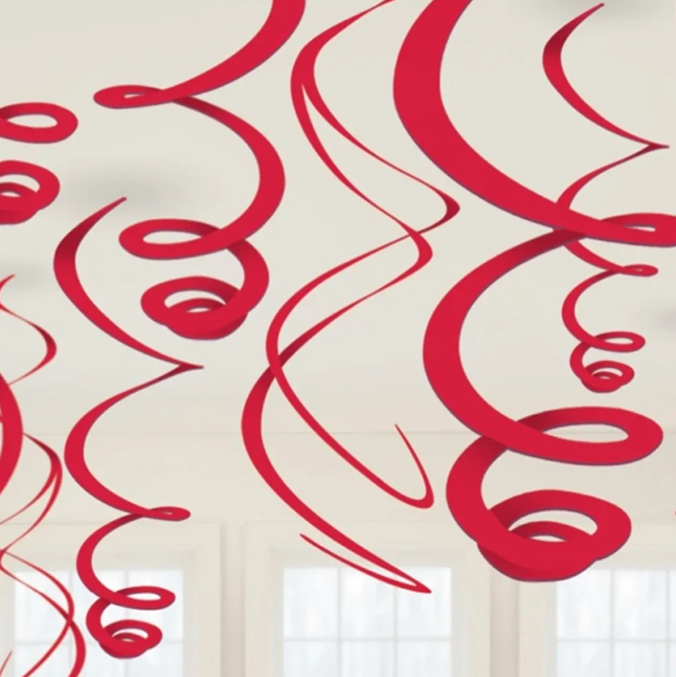 Decoración Colgante Serpentina Roja 55 cm