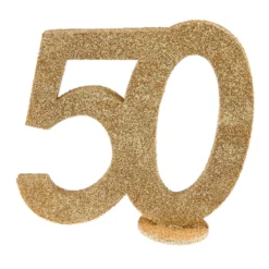 Decoración para Tarta 50 años Oro 10 cm