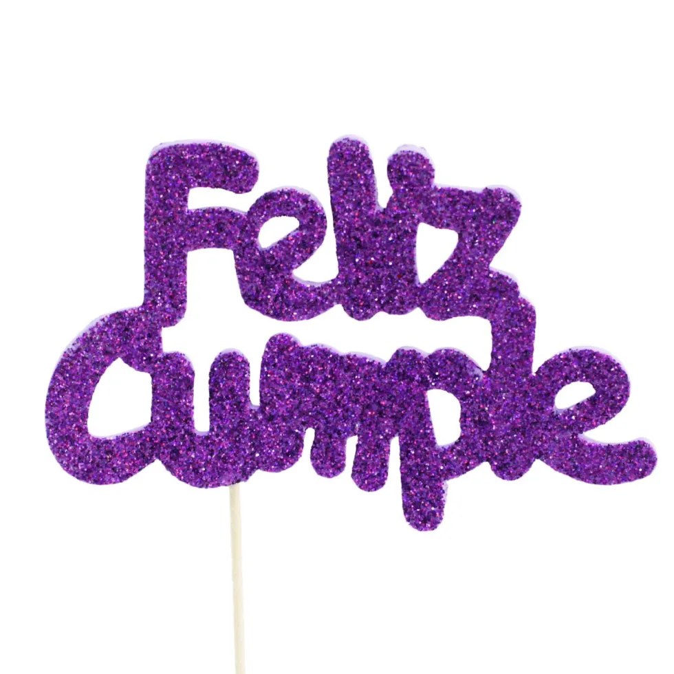 Decoración para Tarta Feliz Cumple Violeta