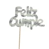 Decoración para tarta Feliz Cumple Música