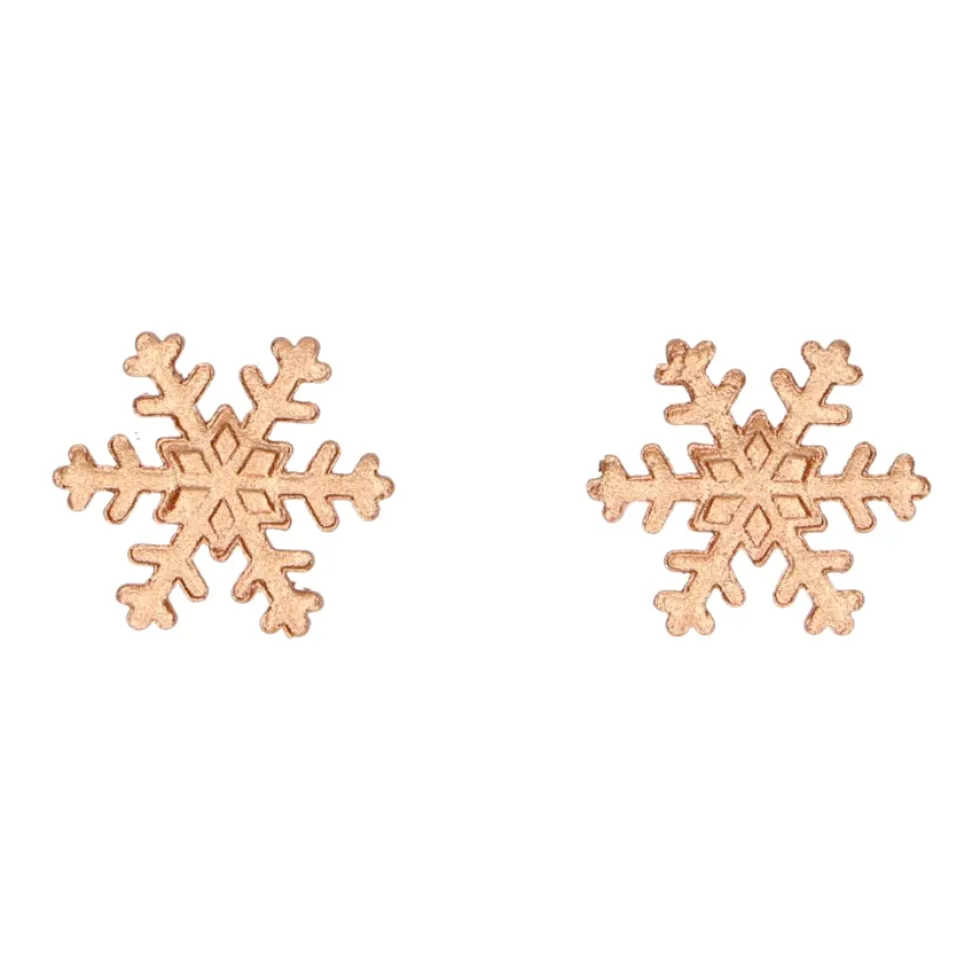Decoraciones de Azúcar Copos de Nieve Oro 12 ud Funcakes