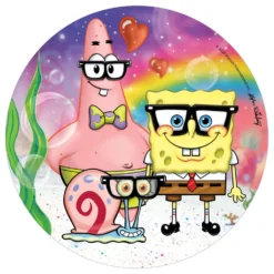 Disco de Oblea Bob Esponja y Patricio 20 cm