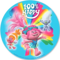 Disco de Oblea Trolls Happy 20cm