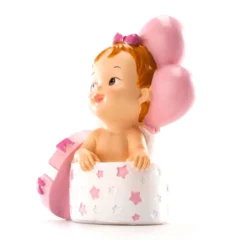 Figura para Tarta Niña con Regalo y Globos