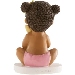 Figura para Tartas Bautizo Niña con Conejito