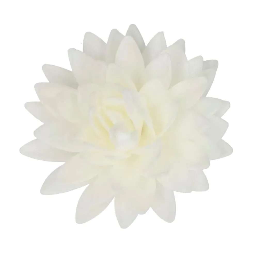 Flor de Papel Comestible Peonía Blanca Grande - Funcakes