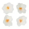 Flores de Papel Comestibles Hortensia Blanca Pequeña 18 ud