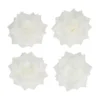 Flores de Papel Comestibles Rosa Rosalia Blanca Mediana 15 ud