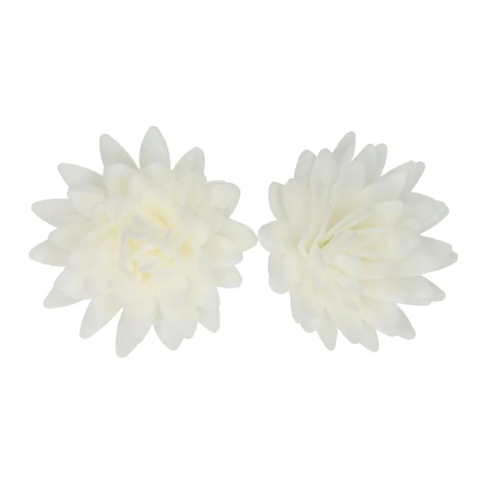 Flores de Papel Comestibles Áster Blanca Mediana 14 ud - Funcakes