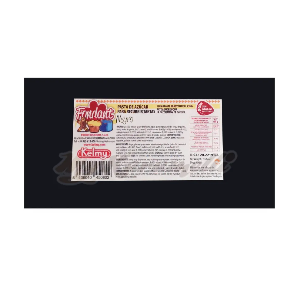 Fondant Negro 1 Kg - Kelmy