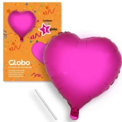 Globo Corazón Fucsia 44 cm