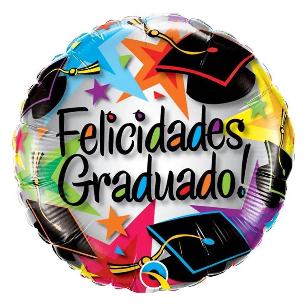 Globo de Foil Felicidades Graduado Estrellas