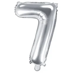 Globo Foil Número 7 Plateado 35 cm
