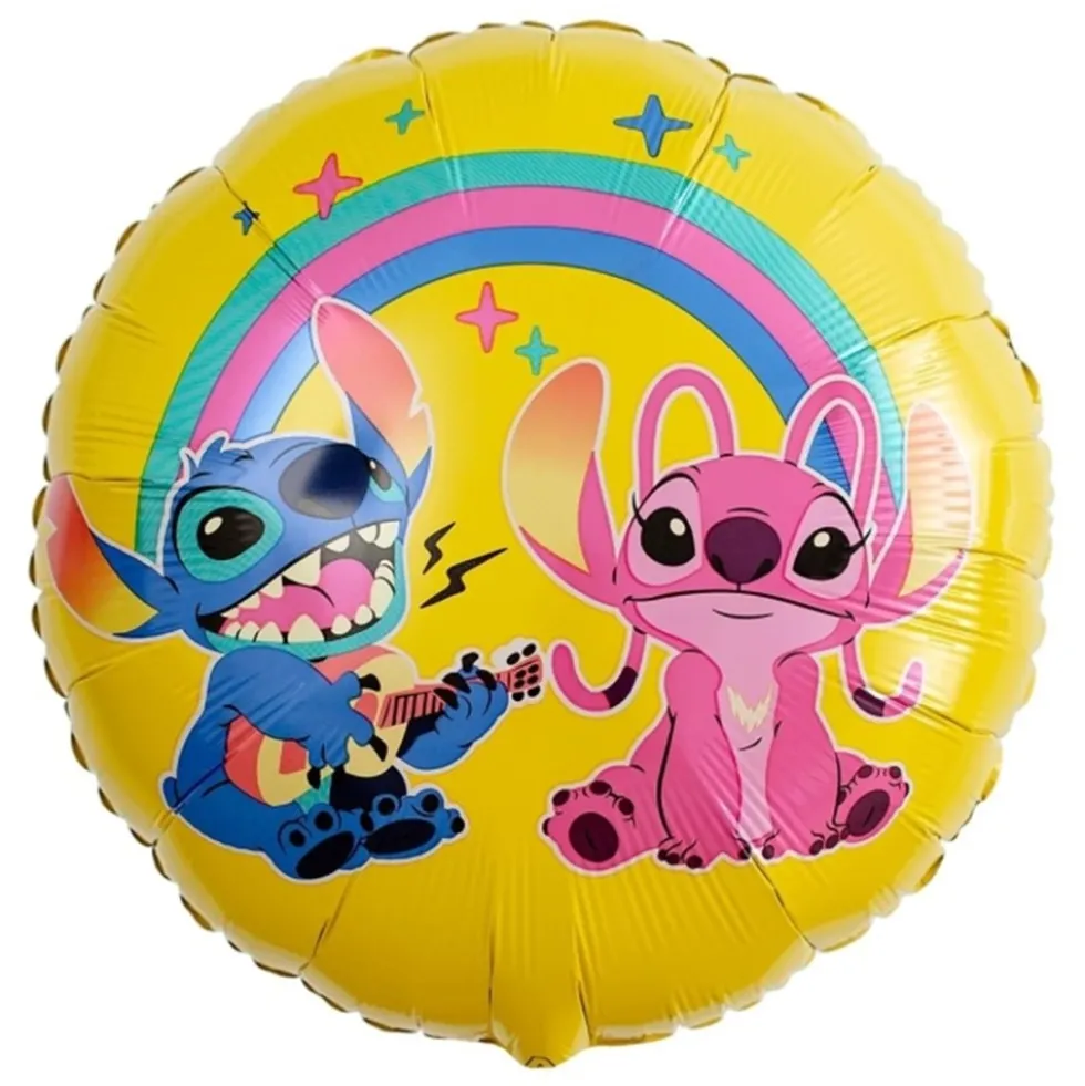 Globo Foil Stitch y Angel 45 cm