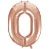 Globo Nº 0 Oro Rosado 86 cm