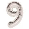 Globo Nº 9 Plata 86 cm