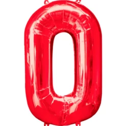 Globo Nº 0 Rojo 86 cm