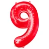 Globo Nº 9 Rojo 86 cm