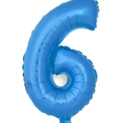 Globo Número 6 Azul 40cm