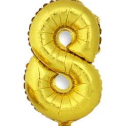 Globo Número 8 Dorado 40cm