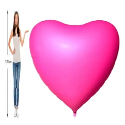 Globo Corazón Gigante Rosa 170 cm