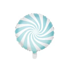 Globo de Foil Redondo Azul y Blanco 45 cm