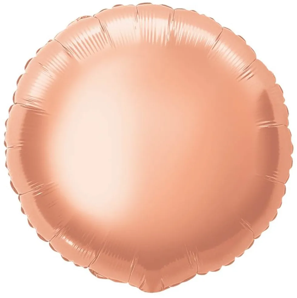 Globo de Foil Redondo Oro Rosado 45 cm