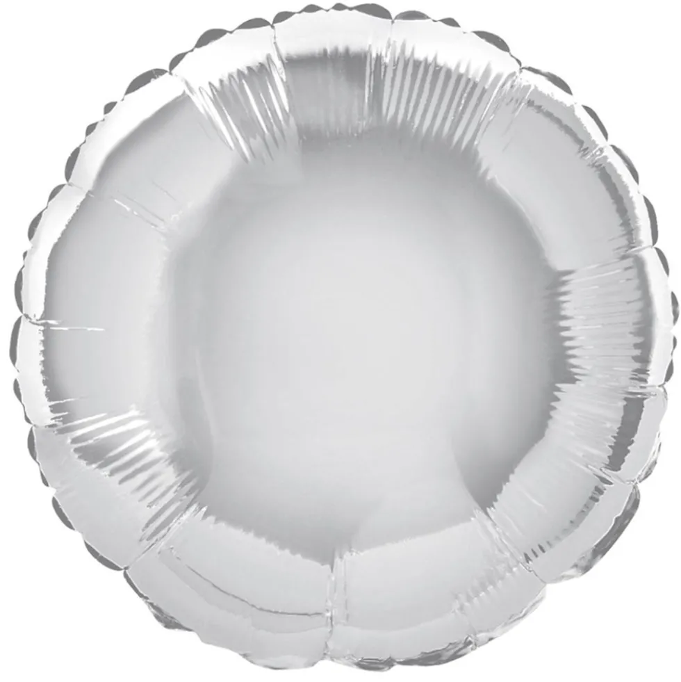 Globo de Foil Redondo Plata 45 cm