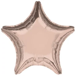 Globo Estrella Rosa Dorado 48 cm