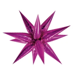 Globo Estrella Rosa Metalizada 3D